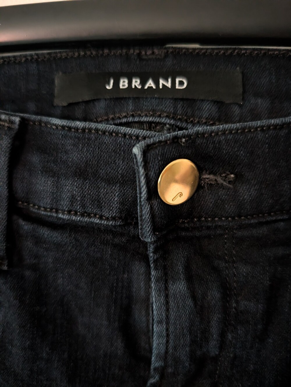 J Brand Black Denim Mid Rise Distressed Cropped Skinny Jeans Size 26 - Picture 2 of 9